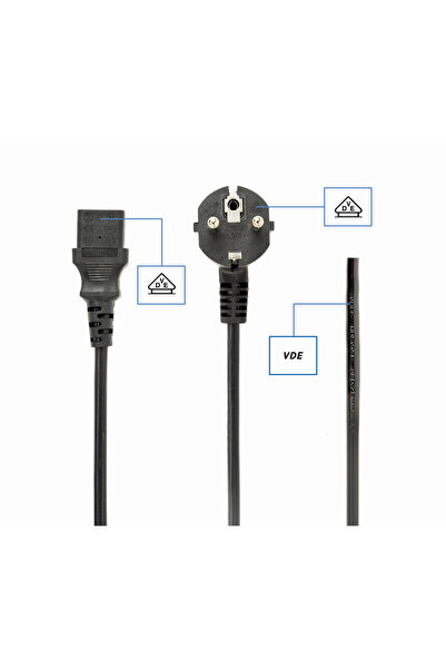 Gembird Cablu de alimentare computer IEC 320 C13, certificare VDE, PC-186-