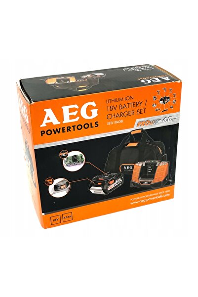 AEG ÎNCĂRCĂTOR BATERIE 18V LI-ION 4,0 Ah ProlithiumION SET CU GEANTĂ