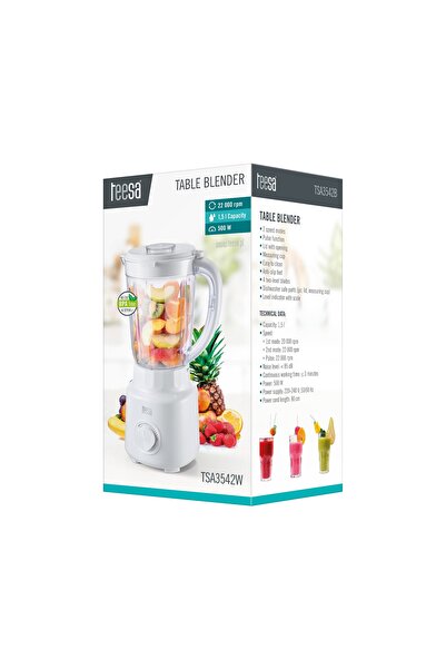 Teesa Blender cu vas 500W 1.5L fără BPA, ușor de curățat TSA3542W