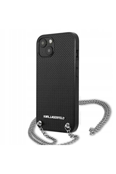 Apple Husă pentru iPhone 13 mini, Karl Lagerfeld, din piele texturată, cu lanț