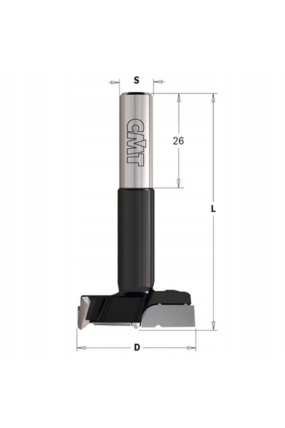 CMT 369.350.42 XTREME D=35 L=70 S=10X26 Z2+2 freză carotieră cu filet pe stânga