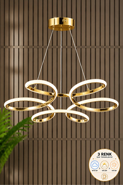 Luna Lighting Marina Model Gold 3 Renk Mutfak Hol Antre Salon Oturma Yatak Od...