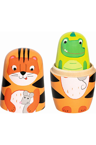 NO BRAND Păpuși matrioșka din lemn Tigru Tavi și prietenii săi Figurine Puzzl...