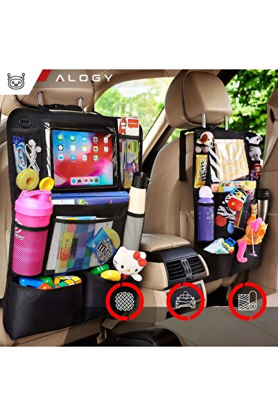 ALOGY Organizator auto, husă de protecție pentru bancheta din spate, set plas...