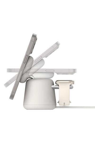 NO BRAND Belkin BoostCharge PRO MagSafe 2-în-1 Încărcător Inductiv Nisipiu