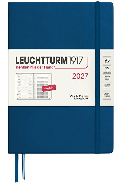 NO BRAND Agendă săptămânală cu puncte A5 2027 Leuchtturm1917 INDIGO