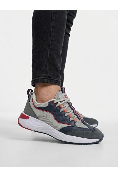 Lütfi Men's Gray Orthopedic Sole Casual Sneaker Walking Shoes