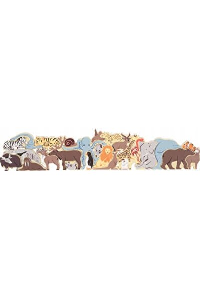 NO BRAND Puzzle din lemn cu alfabet și animale, tematică Zoo, pentru copii, S...