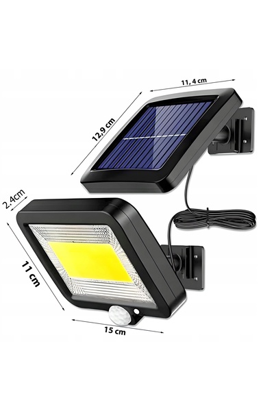 Retoo Lampă LED de exterior pentru grădină, alimentată solar, cu senzor de lu...