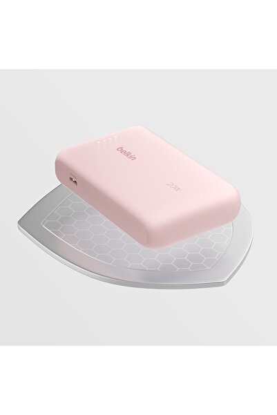 NO BRAND Powerbank Belkin Powerbank 10.000 mAh, 20W, cablu USB C încorporat, roz