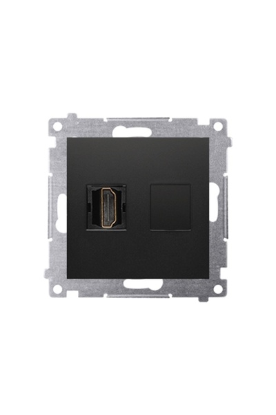 Kontakt-Simon Priză HDMI 1.4 simplă SIMON 54 DGHDMI.01/49 Negru mat