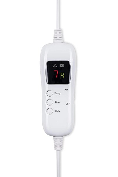 NO BRAND Pătură electrică încălzită 180x130cm, saltea termică, gri închis