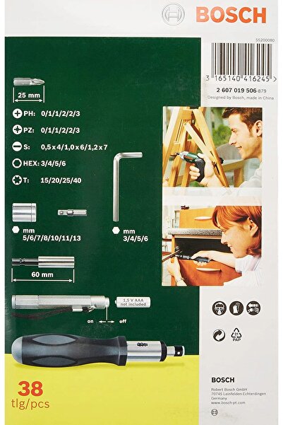 Bosch X-Line 38 piese set de accesorii hardware chei + șurubelniță