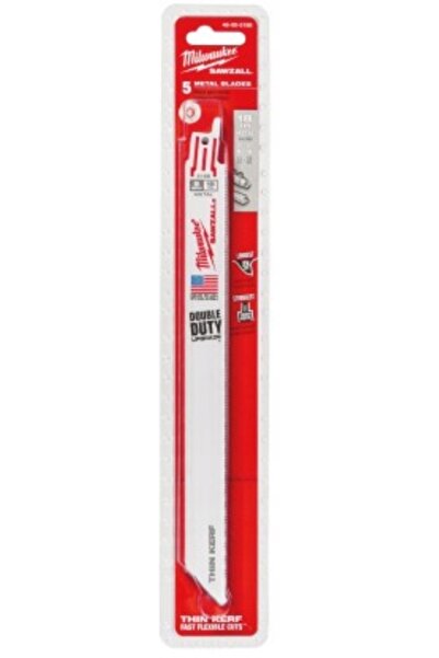 Milwaukee Lamă de ferăstrău alternativ pentru metal TK 230mm 18TPI - 5 bucăți
