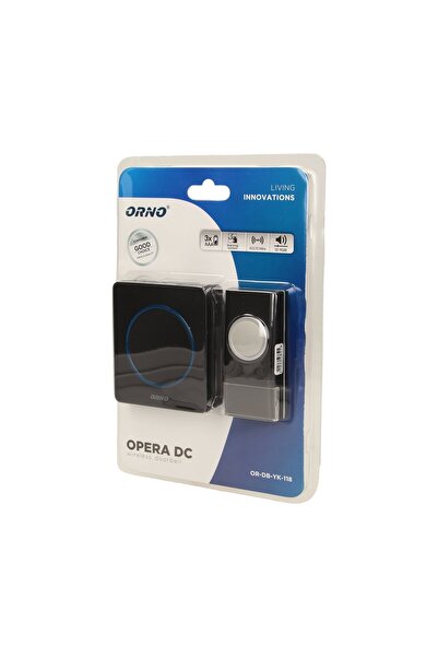 Orno OPERA Sonerie fără fir cu baterii DC, rază de acțiune 100m, LED, IP44