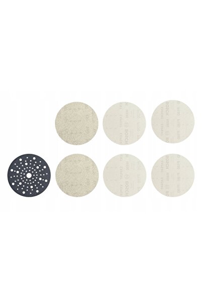 Bosch 6x150mm P80 P120 P180 Discuri de șlefuit tip plasă + Capac 2608901203