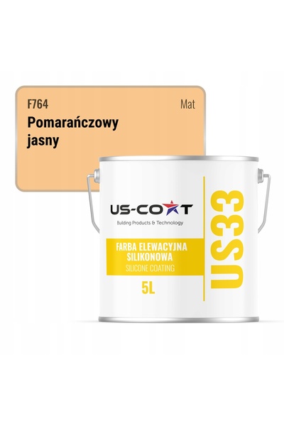 NO BRAND Vopsea siliconică portocalie deschisă F764 UV 5L Producător Polonia