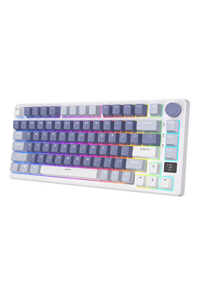 NO BRAND RK M75 80% 75% Tastatură Mecanică Wireless 2.4G Hot Swap Ocean Blue