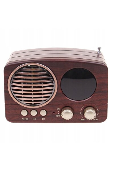 NO BRAND Radio retro elegant, portabil, Bluetooth, USB, din lemn