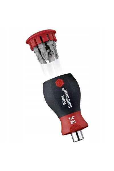 wiha Șurubelniță mini magnetică cu magazin, scurtă, + biți PZ PH 6el.