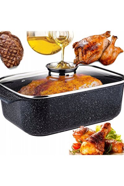 NO BRAND BRYTFANNA OALĂ CU INDUCȚIE CU CAPAC DE STICLĂ 5.5L