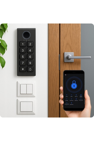 NO BRAND Tastatură wireless TTLOCK pentru încuietori cu amprentă și criptotel...