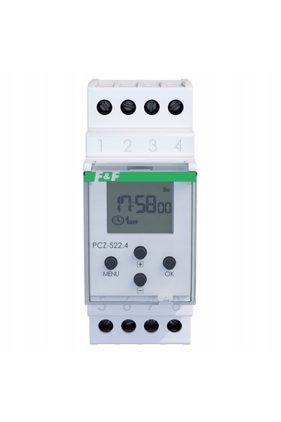 F&F DİZAYN Temporizator săptămânal 2X16A 24-264V AC/DC 2 canale NFC F&F PCZ-5...