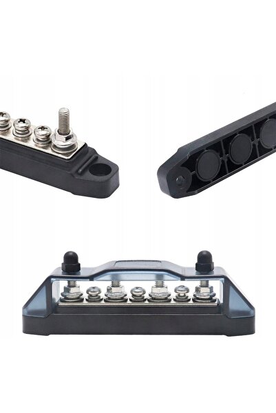NO BRAND BARĂ DE MASĂ BUSBAR 150 A ȘURUBURI 4 x M5 3 x M4