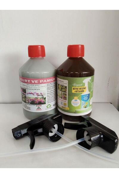 ARAZİ TARIM Organik Bitki Besini 0,5 Lt - Kurt ve Pamuk Biti Önleyici 0,5 Lt (ikili set)
