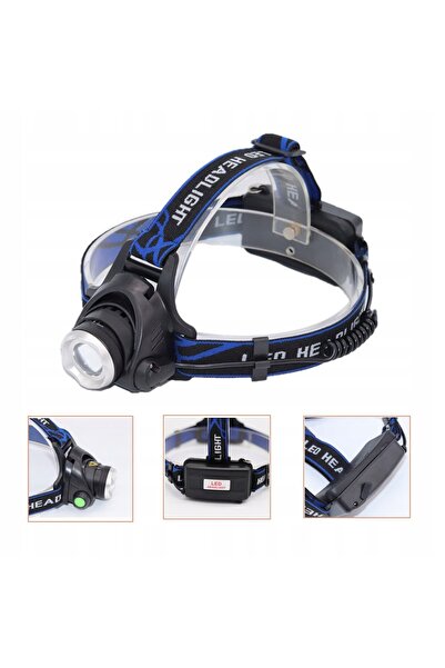 NO BRAND Lanternă frontală LED Q5 cu zoom, pentru cap, AKU