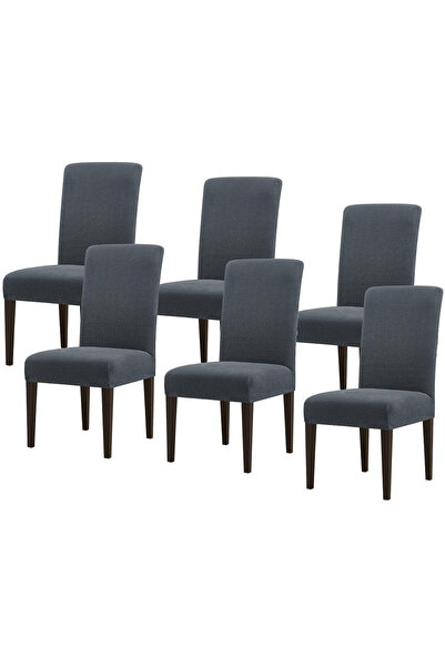 Galaxia Set 6 Huse Scaun Universale GALAXIA, Elastice, Bumbac Embosat, Gri In...