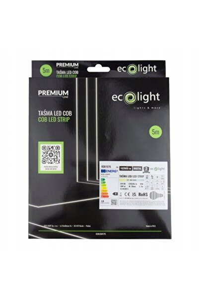 ecolight Bandă LED digitală COB, cu schimbare de culoare, alb CCT, 24V, 576/m...