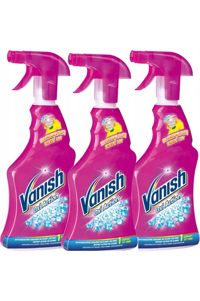 Vanish Oxi Action Spray pentru îndepărtarea petelor de pe haine 3x 500ml Kit
