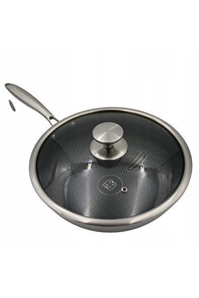 EDENBERG PATELNIA WOK CU CAPAC 28cm OȚEL INOXIDABIL CU STRAT FAVORITIZAT PENT...
