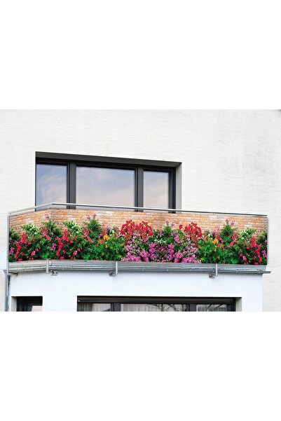 Maximex Husă pentru balcon florală masculină 5 m x 85 cm