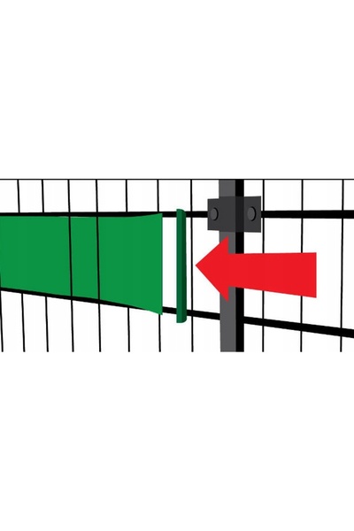 NO BRAND Bandă pentru gard, culoare verde, 19cmx50m + protecție UV pentru gar...