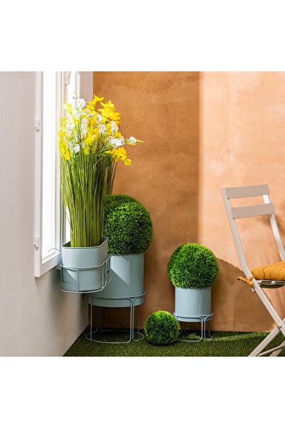Atmosphera Jardinieră de grădină, jardinieră metalică, set de 2, jardinieri r...