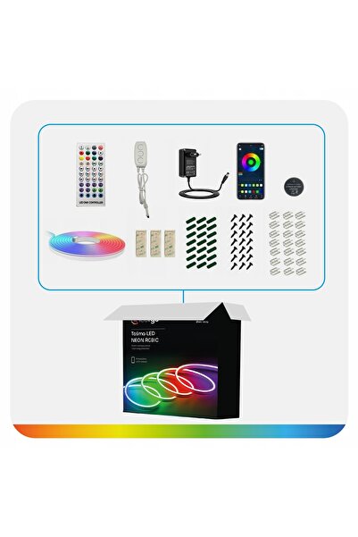 NO BRAND Bandă LED 3M Neon 5050 RGBIC Control prin aplicație Bluetooth Pachet...