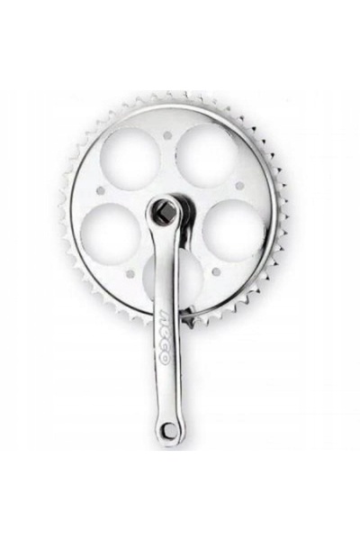 NO BRAND Angrenaj pedalier mecanic monoviteză 46T 165mm Neco Oțel Cromat Pent...
