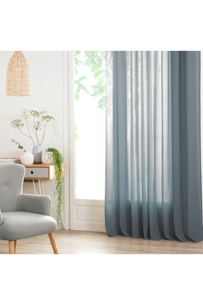 Atmosphera Perdea decorativă albastru marin pentru sufragerie, cu iluminare, ...