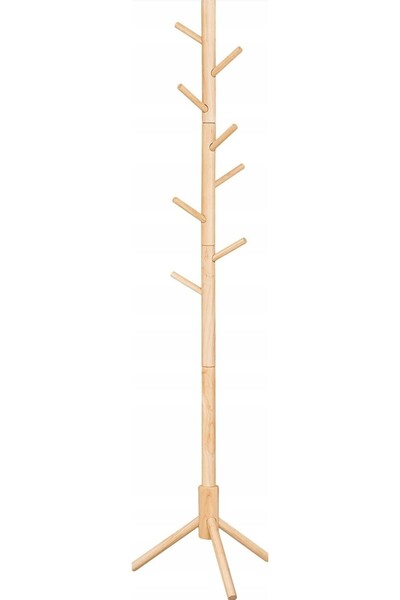 SONGMICS Suport haine cu 8 cârlige, 175 cm, bej, tip arboresc, reglabil, 45 °