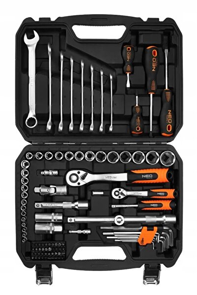 NEO Tools Set de chei 100 piese Chei fixe de 1/2 " și 1/4 "
