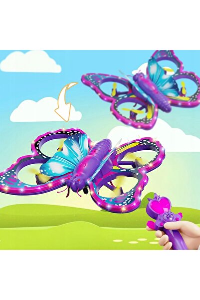 NO BRAND Dronă telecomandată, jucărie R/C pentru copii, fluture colorat zbură...