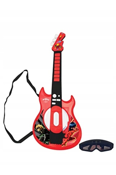 LEXIBOOK Miraculous Ladybug și Pisica Neagră Chitară electrică pentru copii