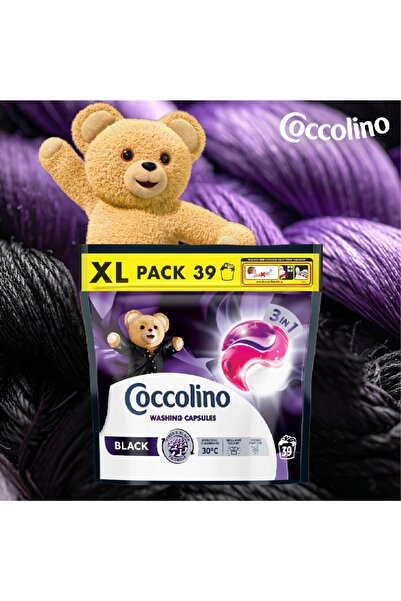 Coccolino Capsule XL 3-în-1 pentru spălarea țesăturilor negre și închise la c...