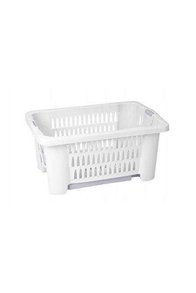 Bathroom Solutions COȘ DE RĂCHITĂȚI ALB CU PICIOARE, COȘ CU MÂNERE, 38 L, 60X...
