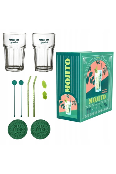 HowHomely SET DE COCTEILURI 10 ELEMENTE într-o cutie cadou, pahare pentru bău...
