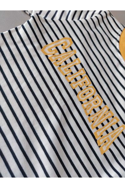 DOLCE KİDS Summer Double-Striped Men's Suit with Shorts