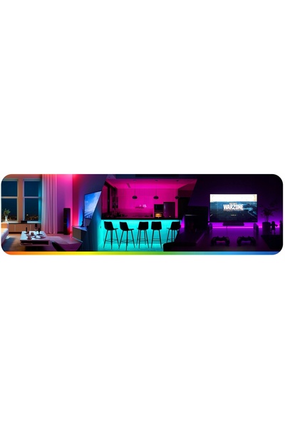 NO BRAND Bandă LED 10M RGB 5050, Control prin aplicație mobilă Bluetooth, Set...