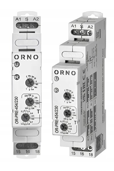 Orno Releu temporizator cu 10 funcții, 230VAC OR-PRE-454/230